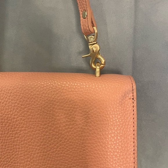 waitlisted like new Angela Roi Eloise satchel in coral pink. Vegan luxury - Picture 11 of 11